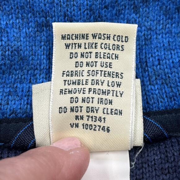 L.L. Bean 1/4 Snap Sweater Fleece Pullover Youth Size XL 18 Blue Outdoors Nature - Picture 8 of 12